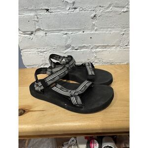 TEVA Original Universal strappy hiking sport sandals women's US‎ 5 Black/white